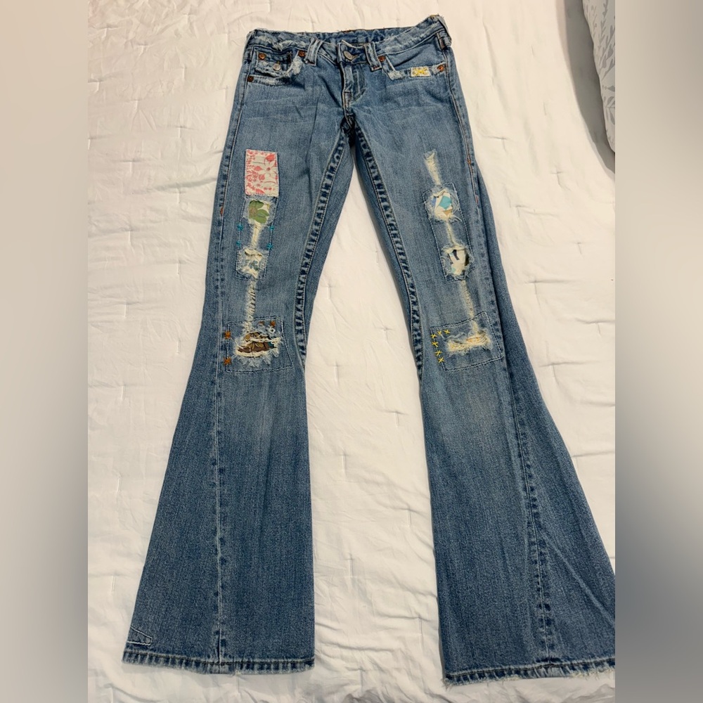 True Religion Patchwork Bootcut Jeans 26